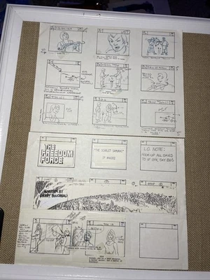FREEDOM FORCE ANIMACIÓN CEL ART FILMACIÓN MOTU Storyboards De colección Dibujos animados arte I24 Foto 1 de 3