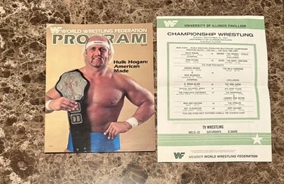 Programa de lucha libre WWF 114 Chicago 30-09-1984 NWA WCW WWE ECW Hogan Piper Andre Foto 1 de 3