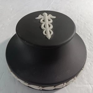 Wedgewood Black Jasperware Caduceus Paperweight - Picture 1 of 5