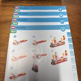 LEGO Education Instruction Manuals A-D 9689 Book Only