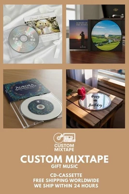 Personalized Music CD Gift for Boyfriend or Girlfriend – Custom Love Songs Mixta - Imagen 1 de 4