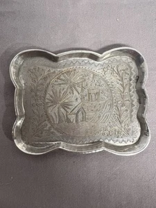 Vintage Trinket Tray Silver Metal India 1998 NPF. - Imagen 1 de 8