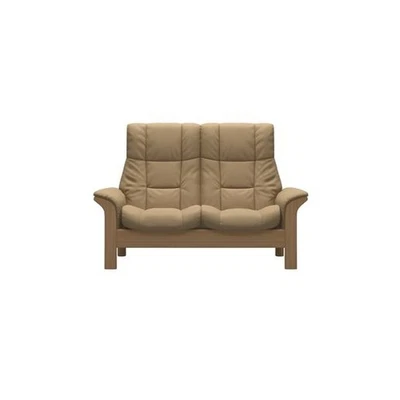 Stressless Windsor (M) 2 Seater Sofa High Paloma Sand Oak Legs RRP £3689 - Image 1 of 2