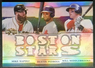 Dustin Pedroia Napoli Middlebrooks 2014 Topps Triple Hilo Reliquia Combos 15/36 Foto 1 de 2
