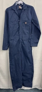 Dickies Coveralls Workwear Long Sleeve Navy Blue Jumpsuit Uniform Men’s Sz S - Picture 1 of 12