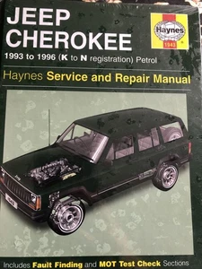 HAYNES MANUAL JEEP CHEROKEE 1993-96 (K-N REG) 2.5/4.0 LITRE 4&6 CYLINDER New C8 - Picture 1 of 2