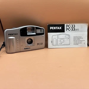 Pentax PC-33 35mm Point & Shoot Camera & Neck Strap With Manual- TESTED - Picture 1 of 7