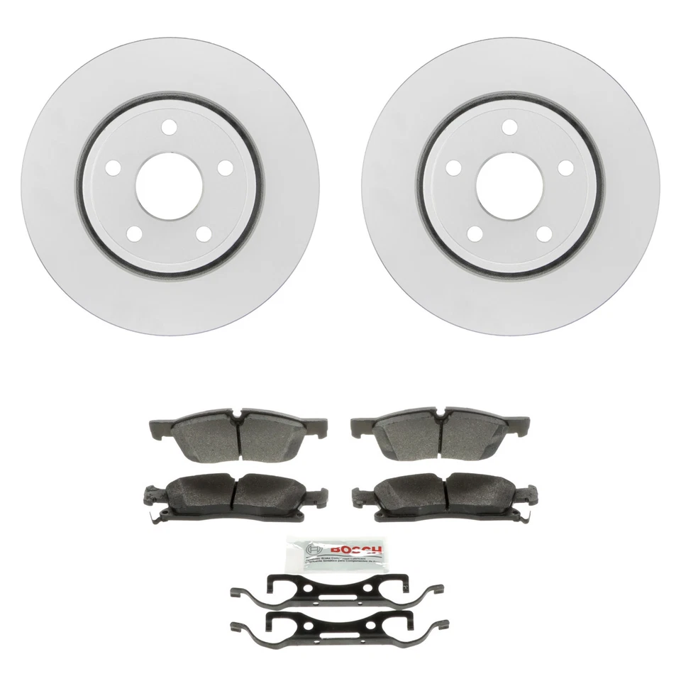 Kit de pastillas de freno de disco semimétricas Quietcast rotores delanteros Bosch para Jeep Grand Cherokee Foto 1 de 1