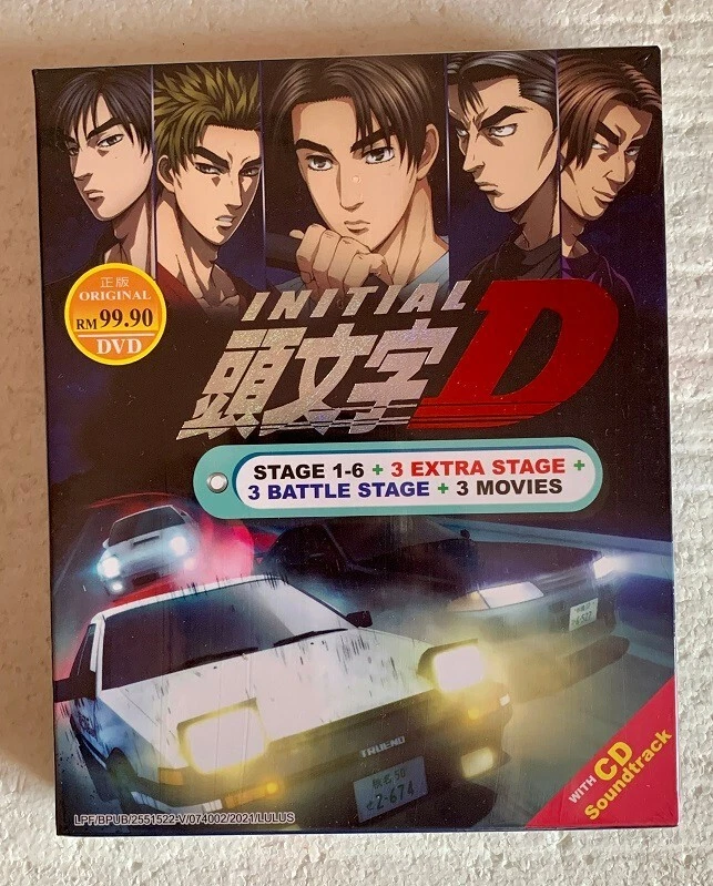 DVD Anime Initial D Stage 1 - 6 Final Stage 3extra & Battle Stage 3 Movie