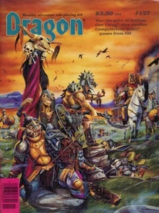 DRAGON MAGAZINE #127 EXC+! TSR Dungeons Dragons D&D Module Game 1987 Adventure - Picture 1 of 2