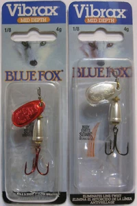 2 - BLUE FOX - Classic Vibrax Spinners Size 1 (1/8 oz.) Two Great Colors! - Picture 1 of 1