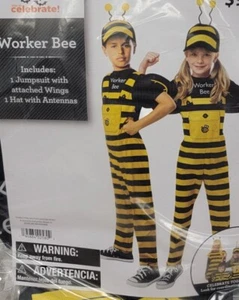 Wir feiern Mädchen Jungen Arbeiter Biene Overall mit Flügeln Halloween Kostüm S (6/7) - Bild 1 von 1