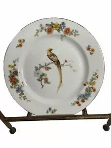 MZ Altrohlau CMR Czechoslovakia Golden Pheasant Salad Plate 7 3/4" d No Chips - Picture 1 of 2