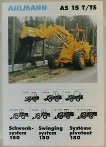 prospectus brochure Ahlmann AS 15 T/TS Système pivotant moteur Deutz tracteur - Foto 1 di 1