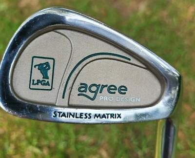LPGA Square Two Agree Pro Design Stainless 6 Iron Golf Club Graphite Shaft 36.5" - Image 1 of 4
