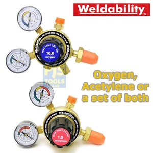 Multistage two gauge two stage industrial regulator oxygen, acetylene or set - Picture 1 of 5