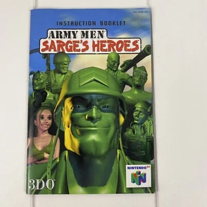 Army Men Sarges Heroes N64 MANUAL ONLY NO TRACKING Authentic - Picture 1 of 2