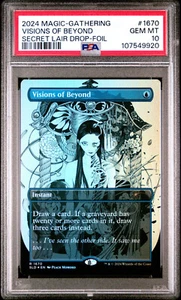 2024 MAGIC MTG SECRET LAIR DROP 1670 VISIONS OF BEYOND FOIL PEACH MOMOKO PSA 10 - Picture 1 of 2
