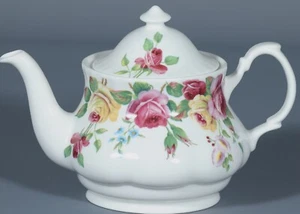 ROY KIRKHAM GARDEN ROSE Fine Bone China ANNE Teapot 4 Cup - Picture 1 of 3
