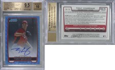 2012 Bowman Chrome Prospects Blue Wave Refractor /50 Tony Cingrani BGS 9.5 Auto