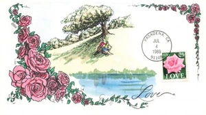 2378 25c LOVE - KM - Cachet pintado a mano Collins - Imagen 1 de 1