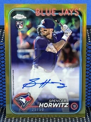 2024 Topps Chrome SPENCER HORWITZ Blue Jays RC Auto Gold Refractor 25/50 - Image 1 of 2