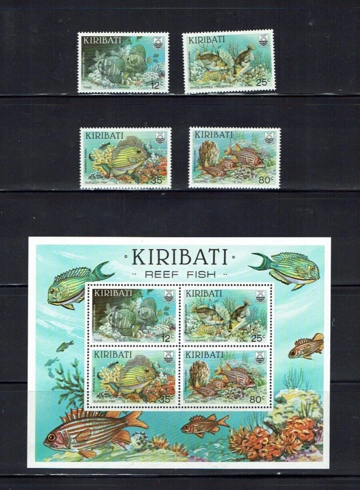Kiribati: 1985, Reef Fish, MNH set + M/Sheet - Image 1 of 1