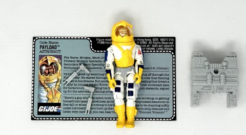 GI JOE ARAH Payload V2 Action Figure Complete with File Card 1989 Vintage G.I Cover