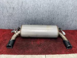 BMW F22 F23 REAR SECTION EXHAUST MUFFLER BARREL W/ CARBON BLACK TIPS OEM 59K - Picture 1 of 18