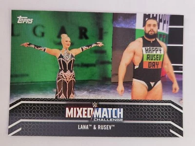 2018 Topps WWE Women's Division MIXED MATCH #MM-8 LANA & RUSEV - Image 1 of 2