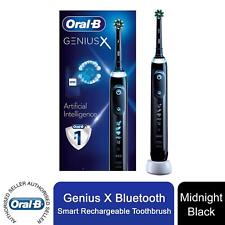 Oral-B Genius X Bluetooth Smart Rechargeable Toothbrush, Midnight Black