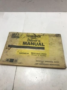 1975 GMC Owner's and Driver's Manual Truck Models 1500 thru 3500 Except G Model - Foto 1 di 4