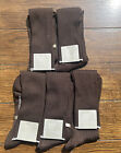 Nordstrom Men’s Socks Brown  Mercerized Cotton Long  Shoe Size 8-10 lot Of 5