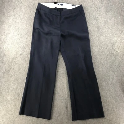 Calça Ann Taylor Feminina Tamanho 2 Preta Boot Flare 100% Algodão Frente Plana - Imagem 1 de 4