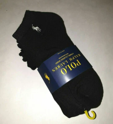 Polo Ralph Lauren 6-pair classic sport socks 6pk low cut socks White Black Blue - Image 1 of 4