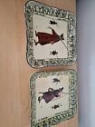 Royal Doulton 'the Gallant Fishers' Set Of 2 Square Plates