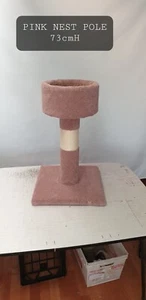 Cat Scratching Post Pole Pink Nest Carpet Quality Marine Sisal Australian Made - Picture 1 of 17