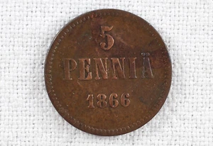  Münze Finnisch 5 Pennia 1866 - Bild 1 von 2