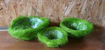 3 Sisal-Körbe,Blumenübertopf,Osterkorb, grün, 3 versch. Größen,neu - Bild 1 von 2