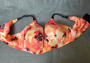 Torrid Curve Bra Womens 42DD Peach Floral 360 Back Smoothing Wire Free - Picture 1 of 9