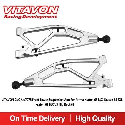 Vitavon CNC Front Lower Suspension Arm For Arrma Kraton 6S BLX/EXB/BIG Rock 6S