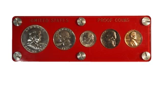 1955 U.S. Silver Proof Set Complete 5-Coin in holder- FREE SHIP! CW 27 - Picture 1 of 2