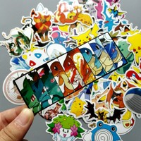 60pc Pokemon Go Pikachu Cartoon Stickers Skateboard Laptop Sticker Luggage Decal