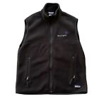 Patagonia Synchilla Mens Fleece Full Zip Black Vest Sz L Waud Capital Logo