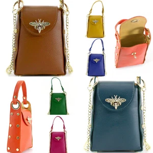 Nieten Seiten Damen Handtasche greifen Biene Emblem auf der anderen Schulter Kette Riemen Tasche VP14 - Bild 1 von 41
