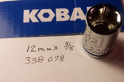 Kobalt 12 mm x 3/8" Dr Standard Chrome Socket 6 Pt  # 338078 Free Shipping - Image 1 of 4