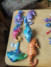 Collection Of 6 Sand Animals... Dolphin, Stingray , Lobster and 3 Sea Horses