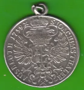 Moneta srebrna Habsburg RDR Exploutetaler 1759 Joachimstal bardzo rzadka nswlipsk - Zdjęcie 1 z 3