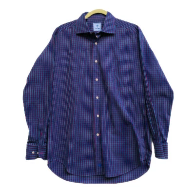 Camisa David Donahue Para Hombre Grande Puño Francés Vestido Abotonado Foto 1 de 4