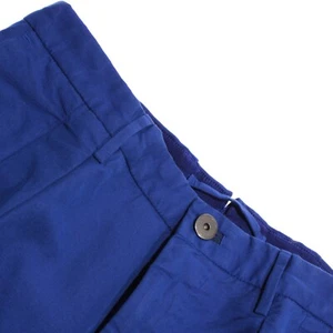 Incotex NWT Chinos / Casual Pants Size 46 (30 US) In Solid Blue Linen Blend - Picture 1 of 16